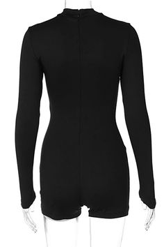 Combine style and function with this long sleeve playsuit featuring a sleek zipper detail and coordinating sports leggings. Perfect for active days or outings, it offers a comfortable, sporty look. Details: Elasticity: High Stretch Fabric Type: POLYESTER Material: SPANDEX Size (IN) Bust Waist Shoulder Hip Sleeve Length Length S 28.35-33.07 22.05-26.77 13.39 29.53-35.43 23.62 28.74 M 29.92-34.65 23.62-28.35 13.78 31.10-37.01 24.02 29.53 L 31.50-36.22 25.20-29.92 14.17 32.68-38.58 24.41 30.31 Black Long Sleeve Bodysuit With Zipper Closure, Black Long Sleeve Bodysuit With Zipper, Black High Stretch Unitard For Fall, Black Long Sleeve Athleisure Jumpsuits And Rompers, Long Sleeve Unitard For Gym, Stretch Long Sleeve Unitard For Workout, Long Sleeve Stretch Unitard For Workout, Black Long Sleeve Bodysuit For Sports, Black Long Sleeve Sports Bodysuit