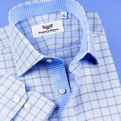 UK Style Light Blue Glen Check Standard Cuffs Formal Dress Shirt With Blue Houndstooth Inner Lining Video will open in a new window Using the eBay App? Paste link into a browser window: [isdntekvideo] Mens Light Blue Check With Elegant Inner Lining Boss B2B S, M, L, XL, XXL, XXXL ~ B2B Shirts / Business to Business® ~ Designer Style: AUS-60 LBCK- Single Cuffs Formal Wear MSRP: $129.99 Super Promotional Sale - Hurry Now! Prices Revert Back to MSRP Once Stock Runs Low Add a Edge to Your Business W Blue Business Shirt With Spread Collar, Blue Long Sleeve Dress Shirt For Business Casual, Blue Long Sleeve Business Casual Dress Shirt, Blue Business Casual Dress Shirt With Spread Collar, Blue Button-up Dress Shirt For Office, Smart Blue Long Sleeve Shirt, Smart Blue Dress Shirt For Work, Smart Blue Dress Shirt For Office, Smart Formal Blue Shirt