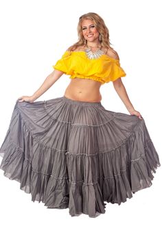 Belly Dance Tribal Cotton 25 Yard Skirt | FIERY FRILLS - 64.99 USD – MissBellyDance Fitted Gathered Skirt For Festival, Bohemian Fitted Skirt For Dance, Fitted Bohemian Skirt For Dance, Summer Belly Dance Long Skirt, Bohemian Summer Dance Bottoms, Summer Long Skirt For Belly Dance, Flared Skirt Bottoms For Dance In Summer, Belly Dance Festival Skirt With Stretch, Belly Dance Festival Stretch Skirt