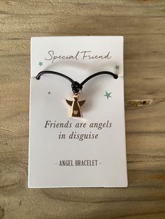 Gold tone metal guardian Angel adjustable bracelet. Has a beautiful message on the card. Pewter Earrings, Angel Bracelet, Guardian Angel, Special Friend, Adjustable Bracelet, Charm Bracelets, Gold Tone Metal, I Am Awesome, Jewelry Bracelets