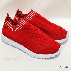 Lasaky - Easy-to-Wear Lightweight Women's Sneakers Elegant Fashion Outfits, Women Slip On Sneakers, Womens Red Shoes, Comfort Shoes Women, Shoe Sole, Fashion Sites, Womens Fashion Inspiration, Toe Sandals, Slip On Sneakers