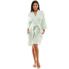 Lounge in comfort and style with this Women's Croft & Barrow® Kimono Robe. Lounge in comfort and style with this Women's Croft & Barrow® Kimono Robe.Click on this INTIMATES & SLEEPWEAR Guide to find the perfect fit and more! FEATURES Waffle knit soft hand feel 2 pockets No closure - open front 3/4-length sleeves UnlinedFIT & SIZING Relaxed fit 38-in. length from shoulder to hemFABRIC & CARE Cotton, polyester Machine wash and tumble dry low Imported Size: Xxl. Color: Med Green. Gender: female. Ag Comfortable Spring Sleepwear For Lounging, Comfortable Green Sleepwear For Spring, Comfortable Green Sleepwear For Home, Comfortable Cotton Spring Sleepwear, Spring Sleepwear For Relaxing At Home, Summer Cotton Sleepwear For Relaxing At Home, Green Comfortable Sleepwear With Relaxed Fit, Green Relaxed Fit Comfortable Sleepwear, Comfortable Green Sleepwear For Lounging