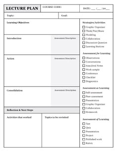 a printable lesson plan is shown