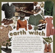 Witchy Fits, Hippy Witch, Wicca Aesthetic, Moodboard Template, Goblincore Clothes, Goblincore Fashion, Cottagecore Fashion Male, Altar Inspiration