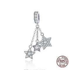 Sparkling Star Meteor Long Chain Pendant Clear CZ Charm bead 100% Authentic 925 Sterling Silver Charms Fits European Pandora Charm Bracelet Item specifics    Fine or Fashion: Fashion    Item Type: Charms    Metals Type: Silver    Style: Trendy    Model Number: SCC881    Material: Cubic Zirconia    Charms Type: Sun, Moon & Stars    Occasion: Anniversary,Engagement,Gift,Party,Wedding    Packaging: Only one free velvet jewelry bag for each parcel    Material: 925 Sterling Silver    Items: Witho Pandora Bracelet Charms Ideas, Pandora Star, Pandora Bracelet Designs, Pandora Armband, Pandora Jewelry Charms, Charms Pandora, Golden Trio, Bracelet Pandora, Sparkling Stars