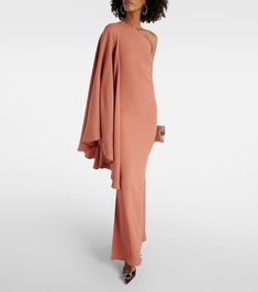 One-shoulder Gown With Draped Sleeves, Lily Pilly, Amina Muaddi Begum, Taller Marmo, Tall Maxi Dress, Spring Knits, Spring Bags, Slingback Pump, High Waist Jeans