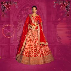 if you want to reduce the blouse size to 32,  then please add on customization with your purchase by going under the section - CUSTOMIZE BLOUSE SIZE Embroidered Banarsi  Silk Jacquard Lehenga  This attire is Enhanced with Tassels, Resham, Zari, Sequins, Stone and Lace Work Fully stitched Silk Choli in Red with full zardoise work,  Crafted in Sweetheart Neck and Half Sleeve Fully stitched Lehenga  and Its Length is 41 inches Fully Stitched Blouse 34-40 size (Made in tailor such  an intelligent wa Floor-length Brocade Choli With Dupatta, Fitted Traditional Lehenga With Resham Embroidery, Navratri Brocade Lehenga With Dupatta, Festival Anarkali Lehenga With Zari Work, Anarkali Lehenga With Zari Work For Festivals, Navratri Brocade Choli With Resham Embroidery, Chandbali Lehenga With Brocade Dupatta, Designer Raw Silk Lehenga With Dupatta, Brocade Lehenga With Resham Embroidery For Navratri