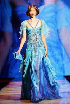 Summer Court, Artisan Textiles, Blue Clothes, Prom Dress Inspo, Evening Fashion, Fancy Fashion, Fancy Frocks, Runway Fashion Couture, Amazing Dresses