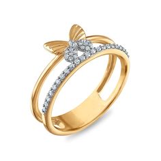 1/7 CTW Diamond Butterfly Ring set in 10KT Yellow Gold Butterfly Ring, Ring Finger, Yellow Color, Types Of Metal, Ring Sets, Stone Color, Wedding Shop, Wedding Engagement, Fashion Rings