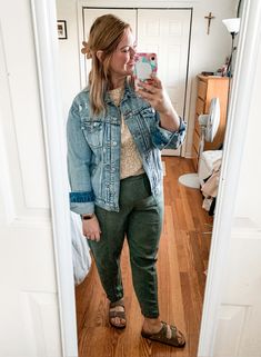 Style Midsize, Outfit Ideas Dressy, Midsize Outfit, Outfit Comfortable, Dressy Outfit, Midsize Outfits, Mom Outfit, Jean Jacket Outfits