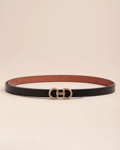 Edited Pieces | Mini Reversible Horsebit Belt Horsebit Belt, Deep Autumn Color Palette, Trendy Belts, Slimmer Belt, Professional Outfits Women, Luxury Belts, Hermes Belt, Reversible Belt, Fresh Cream