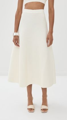 SIMKHAI Jennifer Skirt | Shopbop Basic Wardrobe Essentials, Jonathan Simkhai, Wardrobe Basics, China Fashion, Healthcare Professionals, Wardrobe Essentials, Ribbed Knit, Fabric Weights, Evening Dresses