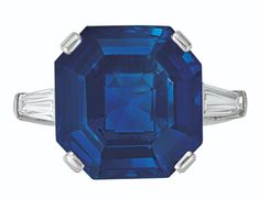 SAPPHIRE AND DIAMOND RING, MOUNTED BY CARTIER | Jewelry, ring | Christie's Cartier Sapphire Ring, Luxury Hand-set Sapphire Jewelry, Luxury Sapphire Solitaire Jewelry, Luxury Square Cut Sapphire Jewelry, Luxury Square-cut Sapphire Ring With Diamonds, Jewelry Diy