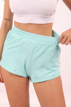 Casual Mini Shorts – 9Teen Boutique Stretch Pajama Shorts For Leisure, Stretch Leisure Pajama Shorts, Leisure Stretch Pajama Shorts, Leisure Athletic Shorts With Built-in Shorts, Solid Cotton Pajama Shorts In Athleisure Style, Leisure Shorts With Elastic Waistband, Leisure Shorts In Solid Color, Stretch Shorts For Loungewear, Cotton Leisure Pajama Shorts