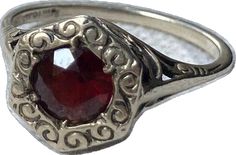 Red Stone, Vintage Ring, Vintage Rings, Statement Rings, Collage, Sterling Silver, Ring, Etsy Uk, Stone