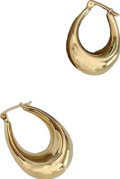 Minimalist Gold-tone Hoop Earrings For Formal Occasions, Trendy Gold Crescent Earrings, Trendy Pierced Hoop Earrings For Formal Occasions, Minimalist Gold-tone Hoop Earrings For Everyday, Minimalist Crescent Hoop Earrings, Minimalist Gold Plated Hoop Earrings For Formal Events, Elegant Crescent Hoop Earrings For Everyday, Minimalist Teardrop Gold Plated Hoop Earrings, Gold-tone Tarnish Resistant Teardrop Hoop Earrings