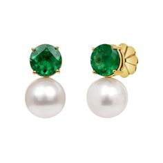 Add a pinch of color with these stunning Emerald and Pearl Earrings. Whether you're attending a formal event or simply enhancing your everyday look, these earrings will elevate your style and add a touch of grace to any outfit. 0.95CT Brilliant Round Emerald 0.94CT Brilliant Round Emerald 2 x 9.95CT Pearls Yellow Gold Elegant Formal Clip-on Earrings, Classic Clip-on Earrings For Formal Occasions, Classic Clip-on Earrings For Formal Events, Formal White Gold Pearl Earrings With Gemstone, Elegant Bridal Earrings With Prong Setting, Classic Green Clip-on Earrings, Timeless Gemstone Earrings For Formal Occasions, Refined Drop Earrings For Formal Occasions, Green Round Pearl Earrings For Formal Occasions