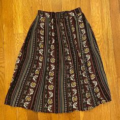 This Gorgeous Pleated Midi Skirt Is Brand New, Never Worn (No Tags). Skirt Is Very Flowy. Elastic Waist Band. Multicolor Skirt With Elastic Waistband For Fall, Fall Multicolor Skirt With Elastic Waistband, Bohemian Pleated Midi Skirt, Bohemian Ankle-length Flowy Skirt, Bohemian Non-stretch Pleated Skirt, Bohemian Midi-length Flowy Maxi Skirt, Red Non-stretch Bohemian Skirt, Kids Art Class, Pleated Midi Skirt