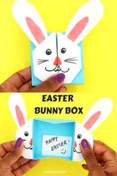 an easter bunny box made out of paper