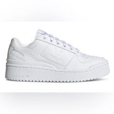 New With Out Boxes And Tags Wl Adidas Forum White, Adidas Forum Bold, Adidas White Shoes, White Casual Sneakers, Adidas Forum, Fedex Express, Thick Heels, Nike Cortez Sneaker, White Adidas