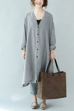 Spring Linen Plaid Casual Loose Long Shirt Dress For Women is comfortable to wear. Shop at babakud.com.You can discover more here, hurry up! Shirt Dress For Women, Long Shirt Dress, Long Shirt, Dress For Women, Suits You, Free Size, Shirt Dress, Dress Outfits, Plaid