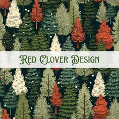 red clover design's christmas trees are featured in the cover of their holiday catalog