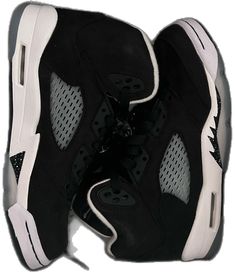 Black Jordan Shoes With Translucent Outsole For Streetwear, Sporty Black Jordan Shoes With Translucent Outsole, Sporty Black Jordan Shoes With Speckled Midsole, Black Low-top Jordan Shoes With Translucent Outsole, Jordan 5 Retro, Jordan Black, Kids Jordans, Jordan 5, Retro Color