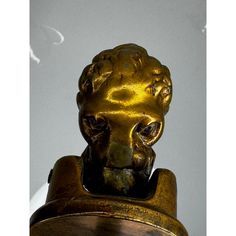 1 Small British Charming Traditional Georgian 18th Century Gilt Brass Lion Front Door Entrance Fixture Knocker.  In the stylized model form of the traditional masculine lion. The lion knocker somes with the original round knocker striking disc, this model is exceptionallt rare as it depicts the model form of a whole lion  rather then just the face that is typically seen. Along with being quite heavy for its small size being 1143 grams excluding the weight of the striking disc. A feature that stands out is the casting detail to the lions body, paws, tail & face which is exceptional. Origin from England. So impressive & collectible. Made from solid brass with some partial original gilding remaining. A nice display size being 15.5 cm in length and 4.5 cm wide and 16 cm in depth. They are so w Lion Knocker, Georgian Doors, Italian Doors, Wrought Iron Doors, Door Entrance, Front Door Entrance, Modern Door, Home Building Design, Iron Doors