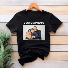 Photo Shirt, Custom Shirt With Photo, Custom Photo Shirt, Custom T-Shirt Graphic, Picture Shirt, Custom Logo Shirt, T-shirt Photo, Photo Tee 🐋 Product Contents 🐋 Solid colors: 100% Cotton. Heather colors: 52% Cotton + 48% Polyester. 🐋Care Instructions🐋 DO Inside out before washing, DO warm/cold machine wash, DO NOT bleach, DO NOT dry clean, DO NOT iron directly onto the design. 🐋Returns🐋 All items are made-to-order. So, I can't accept returns unless they arrive damaged or defective. 🙏Than Family Picture Ideas, Logo Shirt, T Shirt Photo, Photo Photo, Custom Shirt, Family Pictures, Custom Logo, Custom Photo, Custom Logos