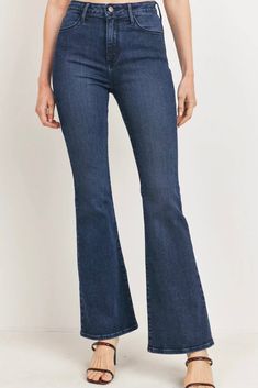 Description These wide leg, high-rise jeans are dark wash and feature a raw hemline. Style with heels, boots, flats or sandals...the possibilities are endless. All About the Fit Fabric Feel (light) 1 2 3 4 (heavy) Fit (slimfit) 1 2 3 4 (loosefit) Fabric Details: Made in the USA Wide Leg Rise 11" | Inseam 32" Trendy Dark Wash Flares With Frayed Hem, Denim Flare Jeans With Frayed Hem For Fall, Fall Mid-rise Flare Jeans With Frayed Hem, Dark Wash Denim Flare Jeans With Frayed Hem, Chic Medium Wash Flare Jeans With Frayed Hem, Spring Flares With Frayed Hem, Chic High Rise Flare Jeans With Frayed Hem, Trendy High Rise Dark Wash Flare Jeans, Summer Flares With Frayed Hem