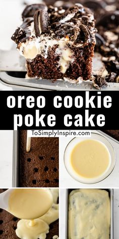 there are pictures of oreo cookie poke cake