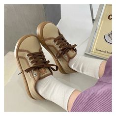 Upper Material: Canvas Insole Material: Fabric Lining Material: Canvas Size Heel to Toe (cm) Heel to Toe (inches) Shoe Size Logo CN 35 21.5~22 8.46~8.66 35/225 CN 36 22.0~22.5 8.66~8.86 36/230 CN 37 22.5~23 8.86~9.06 37/235 CN 38 23.0~23.5 9.06~9.25 38/240 CN 39 23.5~24 9.25~9.45 39/245 CN 40 24.0~24.5 9.45~9.65 40/250 Trendy Round Toe Canvas Shoes With Laces, Trendy Canvas Shoes With Round Toe And Laces, Trendy Beige Slip-on Canvas Shoes, Trendy Canvas Shoes With Rubber Sole, Beige Canvas Shoes With Vulcanized Sole, Beige Lace-up Canvas Shoes For Summer, Beige Lace-up Canvas Shoes, Flat Heel Canvas Shoes With Laces, Canvas Shoes With Laces And Round Toe