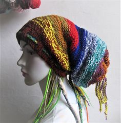 Dreads Long Tube Hat dreadlock Sock Oversized Slouchy Unisex Winter Slouchy Hat Knit Rasta Tam Hippie Boho Headband Dreadstyles Buggy Hat Dreads Woodland Hat Long slouchy beanie. In soft acrylic yarn. Vegan friendly headgear. It's warm and yet suitable to wear all year around.This hat should be suitable for long dreads.Width at brim 22", stretches to 27", cinches smaller with drawstringLength from crown to rim13"Stretches longer or wider if needed. If you need other colours or dimensions please Dreads Long, Reggae Bob Marley, Long Dreads, Hat Knit, Boho Headband, North And South America, Yarn Sizes, Slouchy Hat, Slouchy Beanie