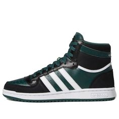 adidas Top Ten RB 'Black Mineral Green' FZ6020 (SNKR/Skate/Non-Slip/High Top/Wear-resistant) Black Three Stripes Sneakers For Skateboarding, Black Skate Shoes With Three Stripes, High-top Synthetic Skate Shoes With Three Stripes, Sporty Black Skate Shoes For Training, Black High-top Skate Shoes With Three Stripes, Adidas Black Sporty Skate Shoes, Adidas Sporty Black Skate Shoes, High-top Skate Shoes With Three Stripes For Sports, Sporty Black Adidas Skate Shoes