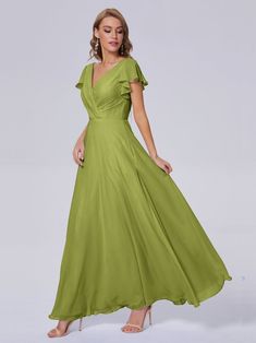 66 Colors: Adorable V Neck Ruffles Bridesmaid Dresses | Cicinia Long Bridesmaid Dresses With Sleeves, Wedding Guest Dress Plus Size, Ruffles Bridesmaid Dresses, Bridesmaid Dresses With Sleeves, Chiffon Bridesmaid Dress, Long Bridesmaid Dresses, Dress Purchase, Chiffon Bridesmaid, Tiered Dress