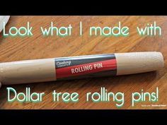 a roll of rolling pin sitting on top of a wooden table