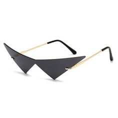 Vintage Futuristic Rimless Polarized Sun Glasses – TheSciFi.Net Triangle Sunglasses, Egirl Soft, Futuristic Sunglasses, Clear Ocean, Subtle Cat Eye, Golden Tea, Cat Moon, Sunglasses Women Fashion, Sunglasses Style