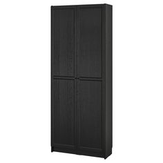 a tall wooden cabinet with two doors