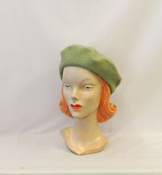 Timeless Classic Vintage 1930' 1940's style Beret 100% Pure New Wool One size fits most Brand new Style Beret, 1940's Style, Green Beret, 1940s Fashion, Berets, Classic Vintage, Timeless Classic, Sage Green, Lime Green