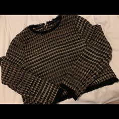 Never Used! Tweed Sweater, Cute For Holidays. Runs Small, I Wear Xs-S At Zara And This Is A Medium