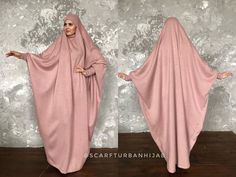 The original model of the traditional burqa hijab made by wool knitting jersey blush pink color. This jilbab has a cuff that will make your hijab is not only beautiful but also convenient for the registration, running, walking.This handy headdress like those who do not yet know how to wind a scarf, busy mums and female students. It is simple and concise, suitable for study, work and walks.Attention only hand wash and use cold water!!!I can make in any color to any of your outfit, also we can mak Pink Khimar, Amira Hijab, Abaya Designs Latest, Prayer Dress, Wool Knitting, Abaya Designs, Islamic Clothing, Maxi Robes, Plus Size Maxi