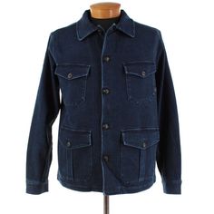 * Sleeve (Shoulder Seam To End Of Sleeve) : 26.25 * Length (Bottom Of Collar): 27.75 * Shoulder (Point To Point): 19.75 * Pit To Pit: 23.25 * Waist (Flat Across At The Top Of The Pockets): 22.5 Indigo Denim Jacket With Patch Pockets For Fall, Washed Blue Cotton Outerwear With Flap Pockets, Washed Blue Long Sleeve Outerwear With Patch Pockets, Blue Unstructured Outerwear For Fall, Washed Blue Long Sleeve Outerwear With Flap Pockets, Washed Blue Outerwear With Patch Pockets And Long Sleeves, Dark Wash Long Sleeve Outerwear With Flap Pockets, Blue Outerwear With Lapel Collar And Buttoned Pockets, Blue Outerwear With Buttoned Pockets And Lapel Collar