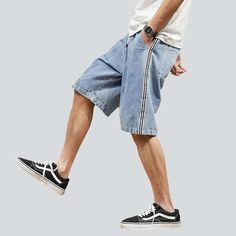 Come and experience the Nineties style with our 2023 Summer Collection free denim shorts featuring bands! These mid-rise shorts feature a drawstrings closure. and are made from stonewashed. stretchy fabric for a casual fit.Distinctive Features: 90's Style: Enjoy a blast from the past with these shorts that feature a distinctive look from the Nineties. Stonewashed: The stonewashed fabric adds a unique texture to the shorts. giving them a classic. vintage look. Loose Fit: With a loose fit. these s Sporty Jean Shorts With Built-in Shorts For Spring, Casual Denim Blue Summer Shorts, Casual Medium Wash High-waisted Shorts, Casual Denim Blue Jean Shorts For Summer, Casual Medium Wash Bermuda Knee-length Shorts, Casual Denim Jean Shorts For Summer, Casual Jean Shorts For Spring, Casual Knee-length Jean Shorts For Spring, Casual Medium Wash Cotton Bermuda Shorts