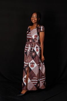 Elegant maxi African dress is a must have, Short sleeves or cap sleeves with it's long slits at the side, making it stylish. Zipper at the side for easy access. Great on the skin, cotton, size 38EU, 8GB. Size M Hand wash, can also be maschine, washed at 30degress Full Length Maxi Dress With Side Slits, Brown Maxi Dress With Side Slits, Fitted Midi Dress With Side Slits And Short Sleeves, Elegant Short Sleeve Maxi Dress With Side Slits, Fitted Maxi Dress With Side Slits, Brown Fitted Maxi Length Dress, Fitted Brown Floor-length Maxi Dress, Fitted Brown Maxi Dress With Short Sleeves, Fitted Brown Dresses With Side Slits