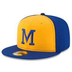 Men's Milwaukee Brewers New Era Yellow Turn Back The Clock 59FIFTY Fitted Hat Yellow Baseball Season Cap, Yellow Baseball Cap For Baseball Season, Yellow Curved Brim Hat For Baseball Season, Adjustable Yellow Hats For Baseball Season, Adjustable Yellow Hat For Baseball Season, Indian Hat, Cleveland Indians Baseball, Indians Baseball, Designer Caps