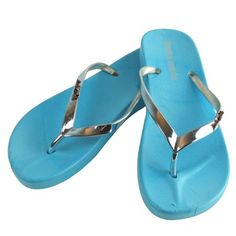 Women's Summer Cute Flip Flop Thong Sandals. Sandals are made from soft pvc rubber which feels almost jelly like which makes them flexible but still durable. Great for any occasion and can compliment any outfit. They are available in 5 different colors. Black, Pink, Gold, Brown and Sky Blue Size: large.  Gender: female.  Age Group: adult.  Pattern: metallic. Adjustable Sandals For Beach, Adjustable Plastic Jelly Sandals For The Beach, Adjustable Plastic Flip Flops For Summer, Blue Plastic Sandals For The Beach, Lightweight Blue Sandals For The Beach, Adjustable Plastic Jelly Sandals For Vacation, Blue Lightweight Flip Flops For Beach, Blue Non-slip Jelly Sandals For Beach, Blue Lightweight Flip Flops For The Beach