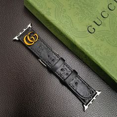 Premium GG Leather Construction: The Ophidia GG Apple Watch band is crafted from high-quality leather, featuring Gucci's signature GG monogram. This luxurious material ensures both durability and a sophisticated aesthetic. Iconic Metal Monogram Detail: The band is adorned with Gucci's iconic metal GG monogram Gucci Apple Watch Band, Apple Watch バンド, Leather Apple Watch Band, Luxury Phone Case, Gucci Watch, Gg Monogram, Apple Watch Bands Leather, Apple Watch Models, Black Luxury