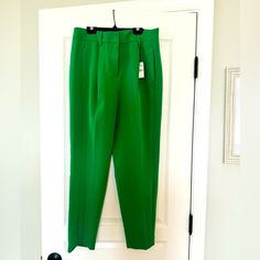 N Wt Express High Rise Ankle Trouser Pant. Size 8 R Vibrant Green. Spring Tapered Pants For Workwear, Tapered Pants For Spring Workwear, Spring Tapered Workwear Pants, Green Spring Bottoms For Business Casual, Green Tapered Leg Pants For Office, Business Casual Green Pants For Spring, Green Dress Pants For Business Casual In Spring, Green Dress Pants For Spring Business Casual, Green Straight Leg Dress Pants For Spring