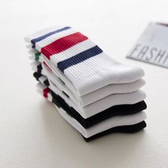 Material: Cotton • Item Length: 23-25CM • Type: Sock, Casual, Striped, Funny Socks Women, Cotton Socks, Woman Socks Cotton, Cute Socks Kawaii • Is Wholesale: YES • Popular Element: Stripes Pattern • Place Of Original: China Mainland Casual White Breathable Knee-high Socks, Casual Striped Stretch Socks, Casual Stretch Striped Socks, White Breathable Cotton Socks, Casual Black Breathable Knee-high Socks, White Sporty Socks For Winter, White Sporty Winter Socks, Casual White Cotton Knee-high Socks, White Stretch Cotton Socks