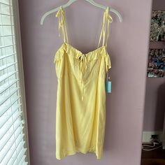 This Is A Gorgeous Light Yellow Dress Mini Dress. It Has Never Been Worn From Forever 21 In A Size Medium Forever 21 Spaghetti Straps Mini Dress For Spring, Forever 21 Sleeveless Sundress For Brunch, Forever 21 Spaghetti Strap Mini Dress For Brunch, Forever 21 Summer Dress With Spaghetti Straps, Forever 21 Mini Dress For Vacation, Forever 21 Summer Brunch Dress, Forever 21 Spring Sundress For Brunch, Forever 21 Sundress For Brunch, Forever 21 Summer Dress For Brunch